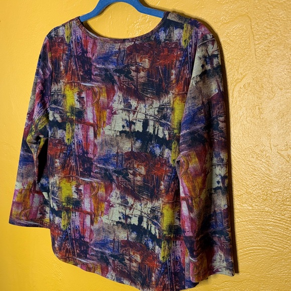 Parsley & Sage Colorful Abstract Women's Blouse/short tunic Medium Made in India - Picture 8 of 8